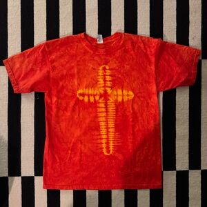 Hand Dyed Sundog Fiery Tie-Dye T-Shirt USA fabric